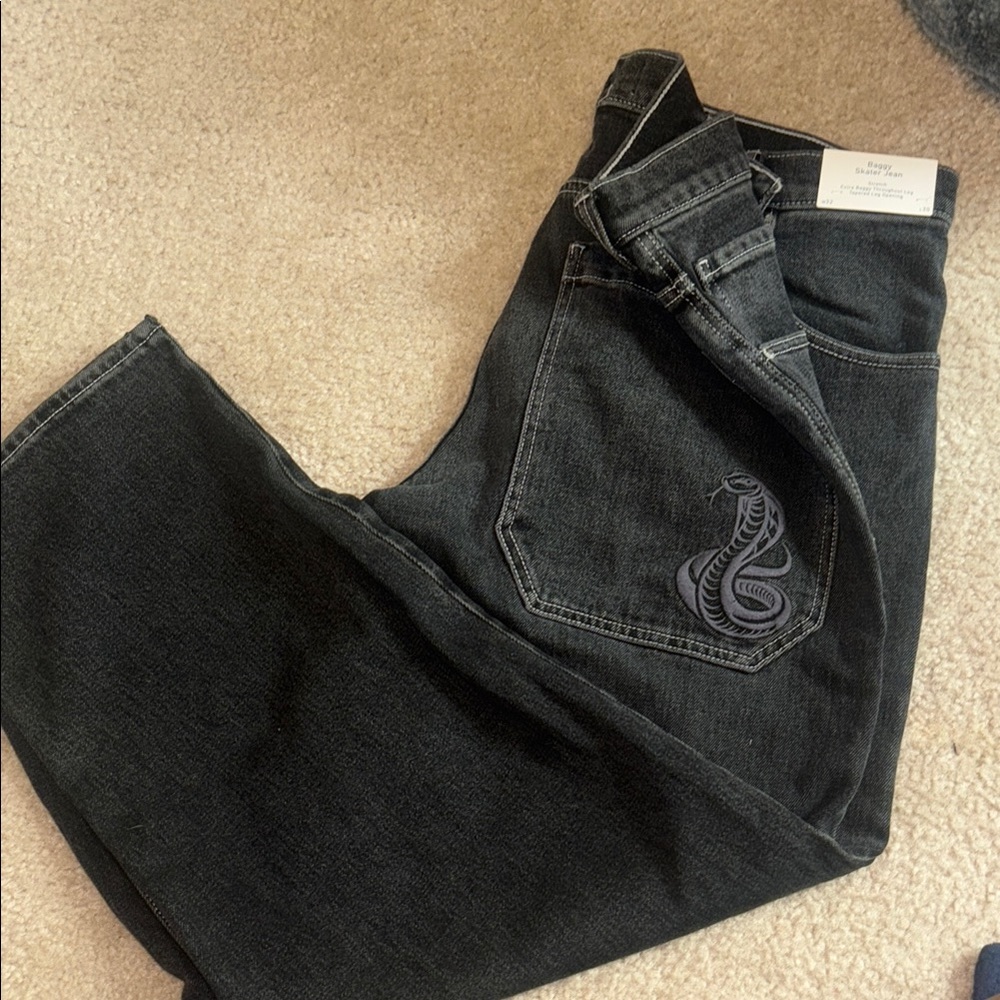 Hollister Baggy Skater Snake Jeans